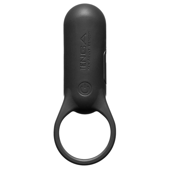 Tenga - svr Smart Vibe Ring Plus Black Pakraunamas vibruojantis penio žiedas