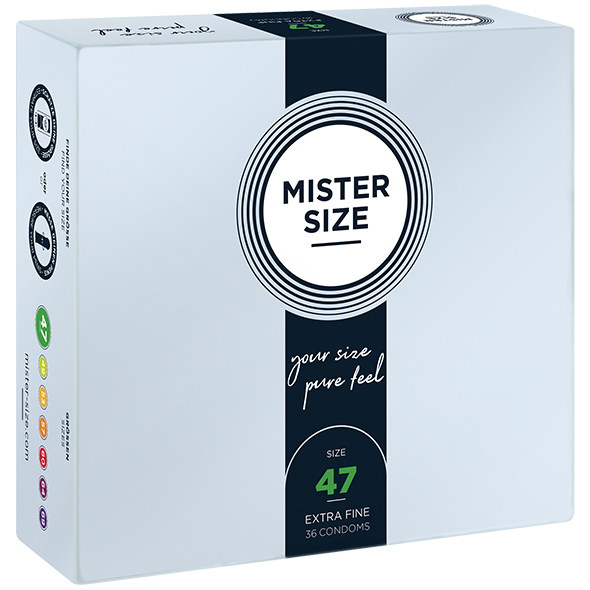 Mister Size - 47 mm Condoms 36 Pieces Nestandartinio dydžio prezervatyvai