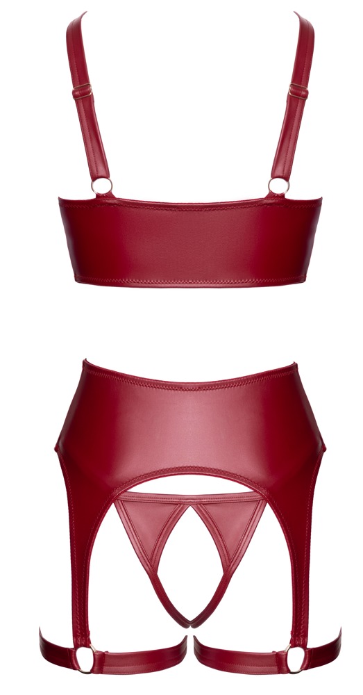 Cottelli lingerie Shelf Bra Set red 90B/XL Seksuali liemenėlė &ndash; nuotrauka 8