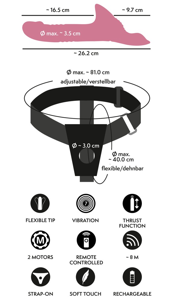 You2Toys Your Strap-On Vibrator Pink Strap-on dildo &ndash; nuotrauka 15
