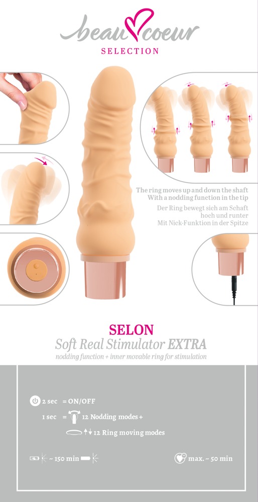 Beau coeur selon Soft Real Stimulator ext tikrovi&scaron;kas vibratorius &ndash; nuotrauka 11