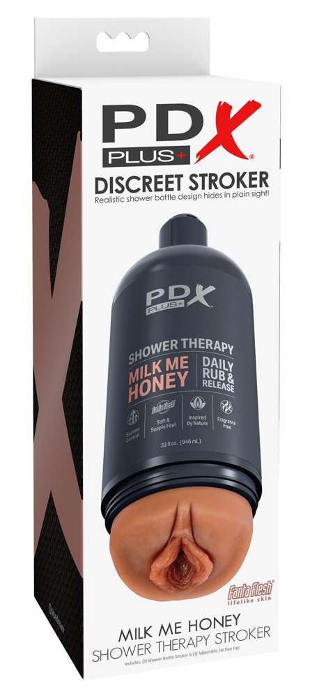 Pipedream Plus pdxp Shower Milk Honey Tan Masturbatorius