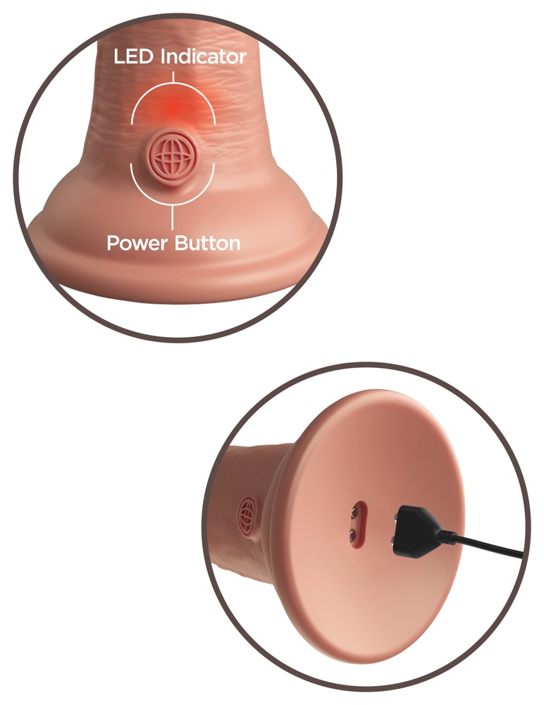 King Cock Elite kce 8 dd Vibrating Cock Light realisti&scaron;kas dildo &ndash; nuotrauka 5