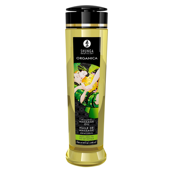 Shunga - Massage Oil Organica Exotic Green Tea masažo aliejus