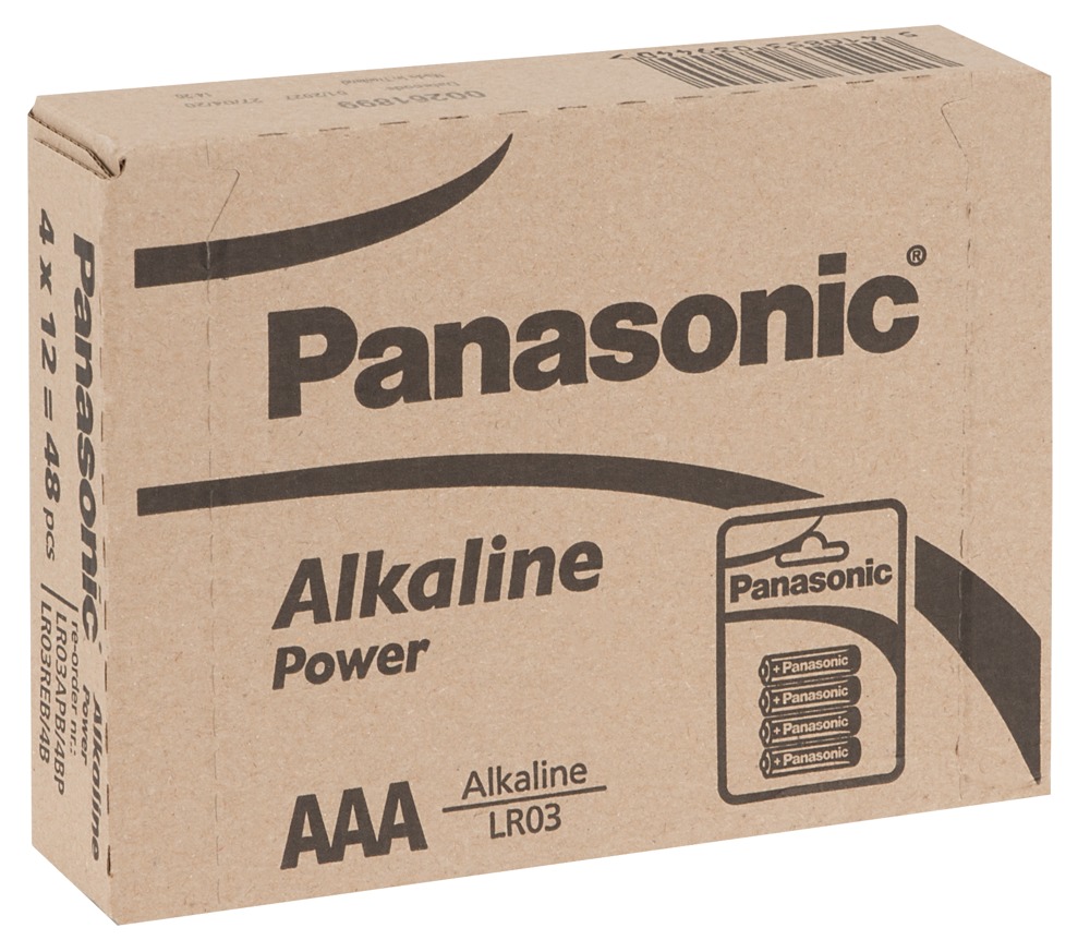 Battery Panasonic aaa 12x4 elementai