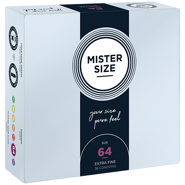 Mister Size - 64 mm Condoms 36 Pieces Nestandartinio dydžio prezervatyvai
