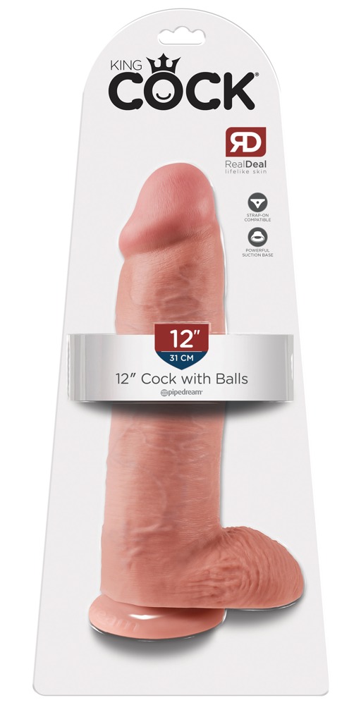 King Cock with balls 12 inch realistiškas dildo