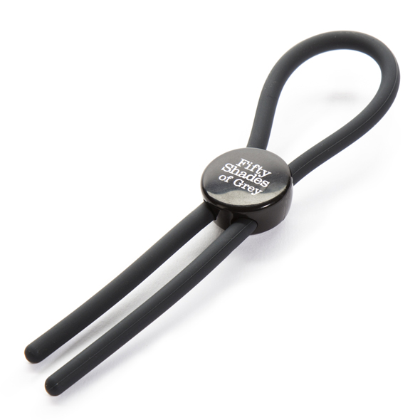 Fifty Shades of Grey - Adjustable Cock Ring Black Penio žiedas - užveržėjas