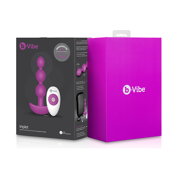 B-Vibe - Triplet Anal Beads Fuchsia Analinis kamuoliukas - rutuliukas &ndash; nuotrauka 13