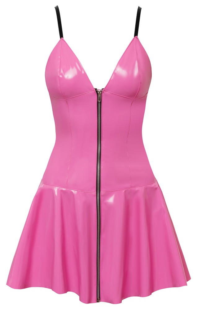 Black Level Vinyl Dress pink S Seksuali lateksinė apranga