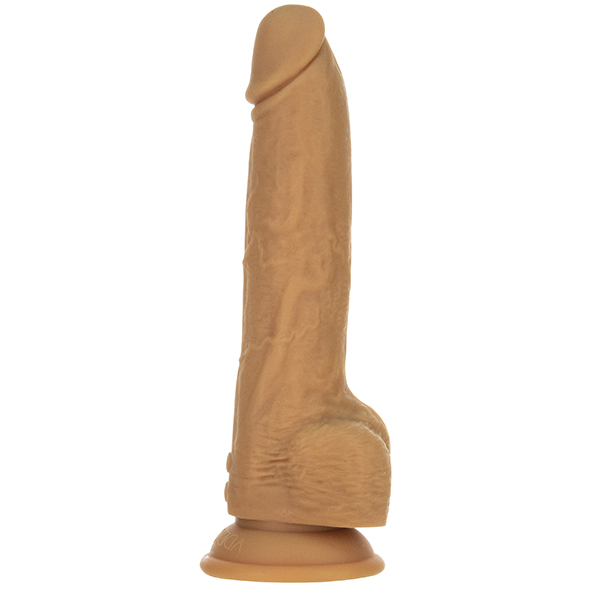 Naked Addiction - Thrusting Dong with Remote 23 cm Caramel realistiškas dildo