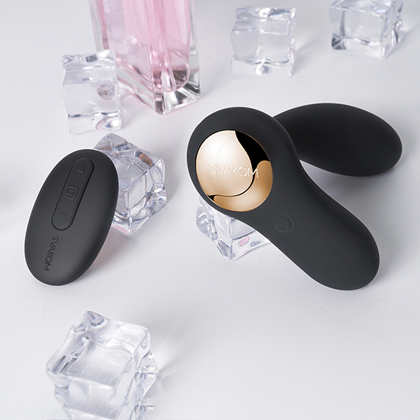 Svakom - Vick Powerful Plug Remote Controlled Vibrator Black Analinis žaislas &ndash; nuotrauka 6