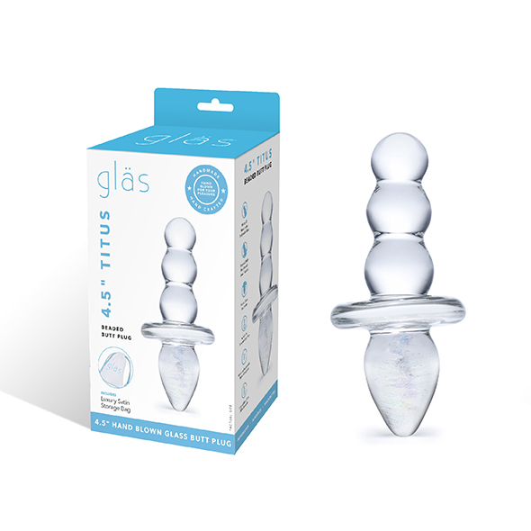 Glas - Titus Beaded Glass Butt Plug Stiklinis analinis žaislas &ndash; nuotrauka 2