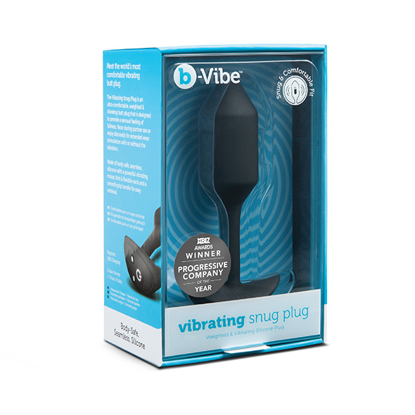 B-Vibe - Vibrating Snug Plug 2 (M) Black Analinis kai&scaron;tis &ndash; nuotrauka 8