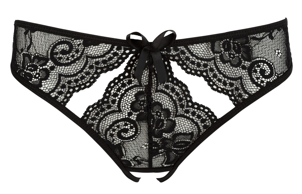 Cottelli lingerie Crotchless Briefs Black xl kelnaitės, stringai &ndash; nuotrauka 7