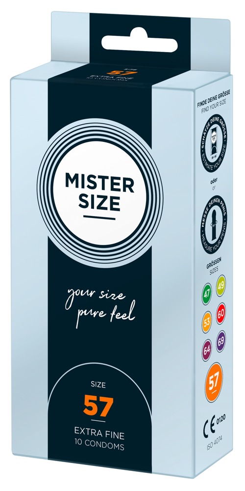 Mister Size 57mm pack of 10 Nestandartinio dydžio prezervatyvai &ndash; nuotrauka 2