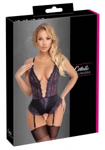 Cottelli LINGERIE Body black/purple XL