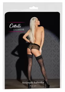 Cottelli LEGWEAR Hold-up Stockings Black 3
