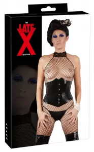 Late X Latex Waist Cincher black M