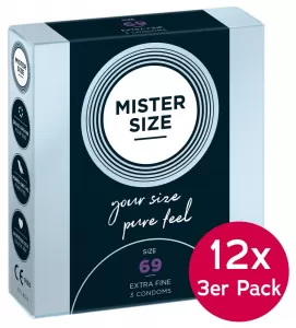 Mister Size 69mm 12xpack of 3