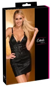 Cottelli PARTY Imitation Leather Mini DressXL