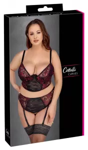 Cottelli CURVES Bra Set black/red 95E/2XL