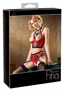 Abierta Fina Shelf Bra Set red 75B/S