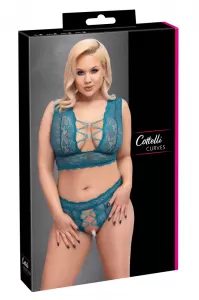 Cottelli CURVES Bra Set teal 2XL