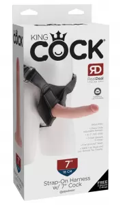 King Cock KC Strap-On with 7" Cock Light