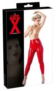 Late X Latex Leggings red L