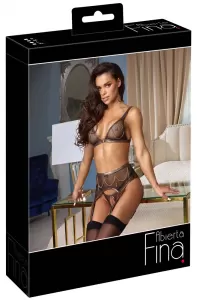 Abierta Fina Bra Suspender Set Net L