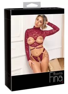 Abierta Fina Open Top & Thong red M