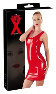 Late X Latex Dress red M