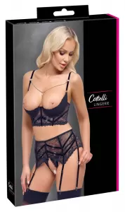 Cottelli LINGERIE Shelf Bra Set Chain 90B/XL