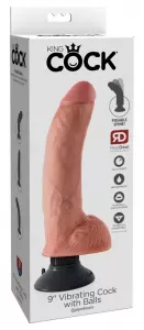 King Cock KC 9" Vibrating Cock with Ball