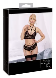 Abierta Fina seksualus komplektas Bra Set black S