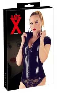 Late X Latex Shirt Zip black 2XL