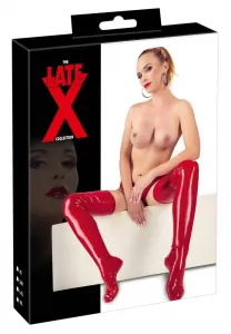 Late X Latex Stockings red L/XL