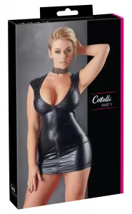Cottelli PARTY Wet Look Dress with Zip XL