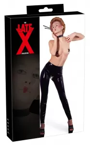 Late X Crotchless Latex Leggings XL