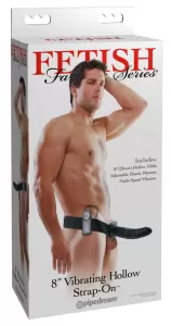 Fetish Fantasy FFS 8" Hollow Strap-On Dark