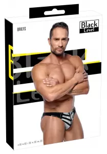 Black Level Vinyl Thong Men 2XL