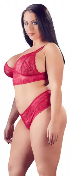 Cottelli curves Bra and Red Briefs 4XL Plius dydžio seksuali apranga &ndash; nuotrauka 3