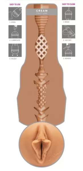 Fleshlight Autumn Falls Cream vaginalinis masturbatorius &ndash; nuotrauka 4
