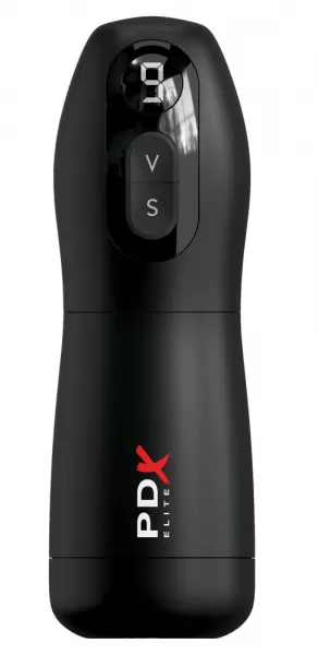Pdx Elite pdxe Suck-O-Matic Frosted Blac Vibruojantis masturbatorius &ndash; nuotrauka 4