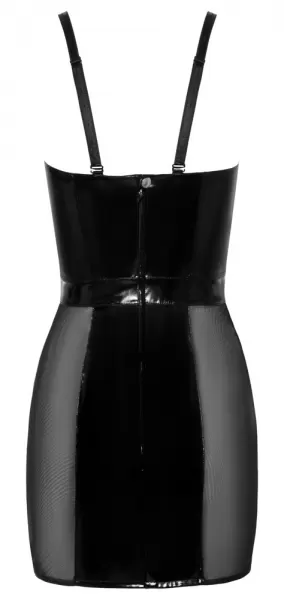 Black Level Vinyl Dress w. Mesh S Seksuali lateksinė apranga &ndash; nuotrauka 9