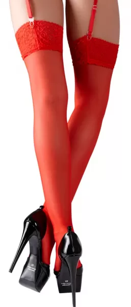 Cottelli legwear Stockings red 4 Prisegamos kojinės &ndash; nuotrauka 4