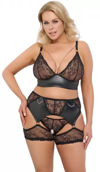 Cottelli curves Bra Set 3-piece 3XL Seksuali liemenėlė &ndash; nuotrauka 2