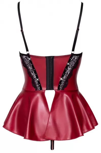 Abierta Fina seksualus 2 dalių komplektas Shelf Bra Set red 85B/L &ndash; nuotrauka 10