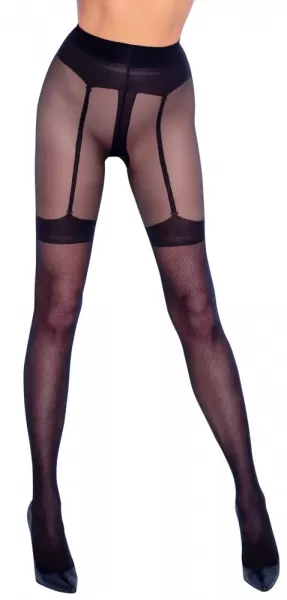 Cottelli legwear Crotchless Tights 3 Prisegamos kojinės &ndash; nuotrauka 2